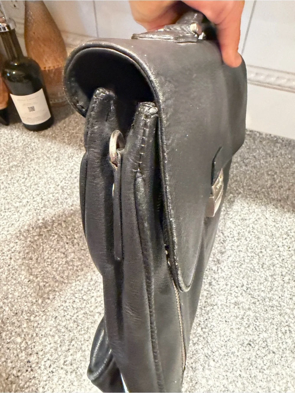 Gianni Conti Leather Briefcase Laptop Bag 15
